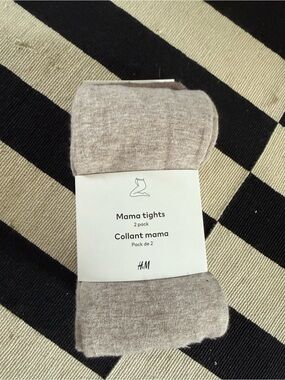 H&M Mama Tights - Light Taupe (2-Pack) NWT